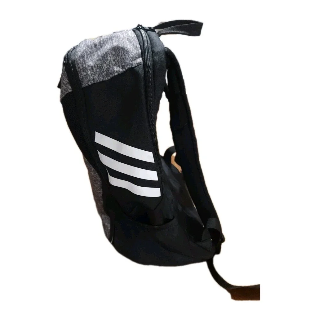 adidas Stadium 3 Soccer Backpack Onix Grey Black Cleat Ball Pocket Team Bag 36L